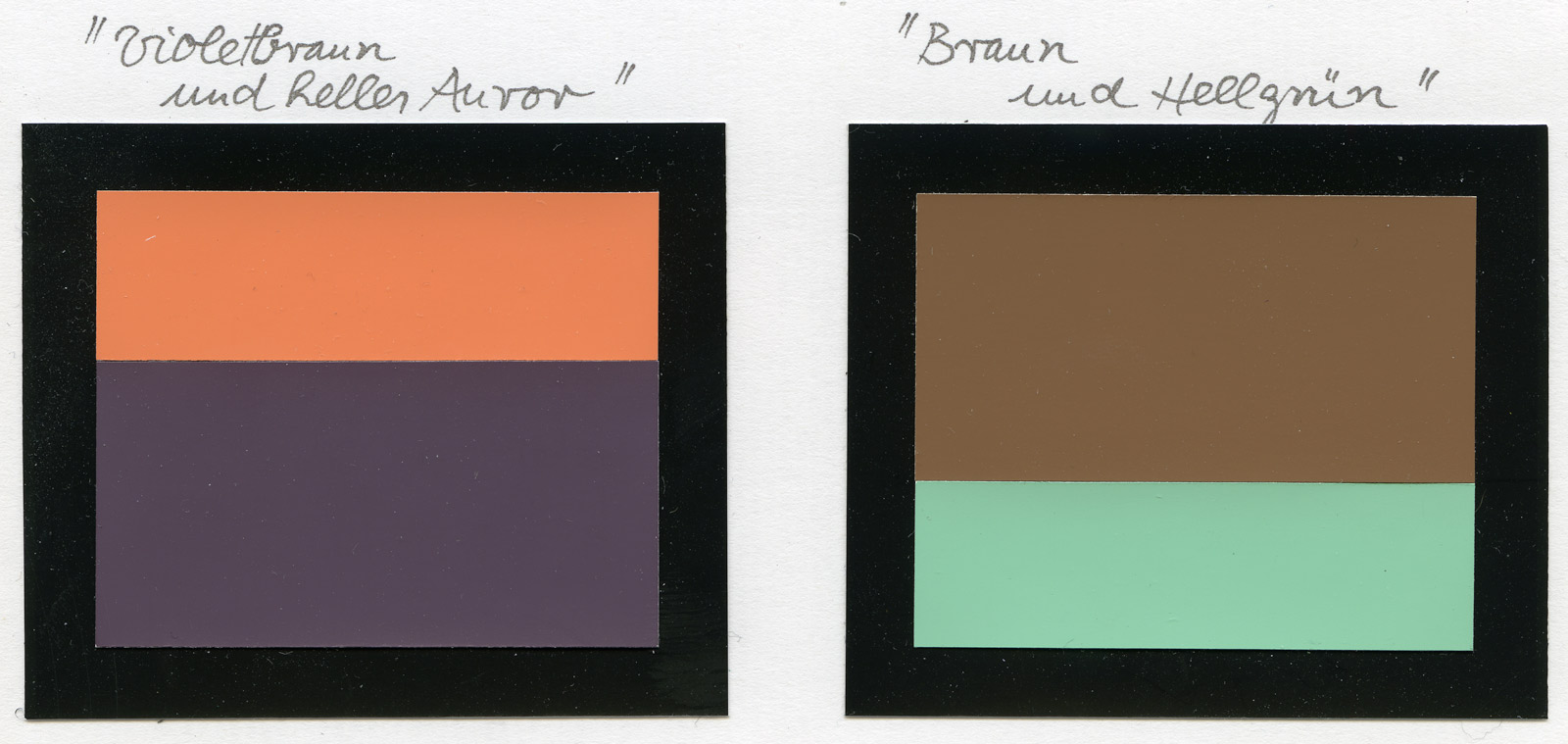 Friedrich Schmuck violettbraun und helles Auror, Braun und Hellgrün