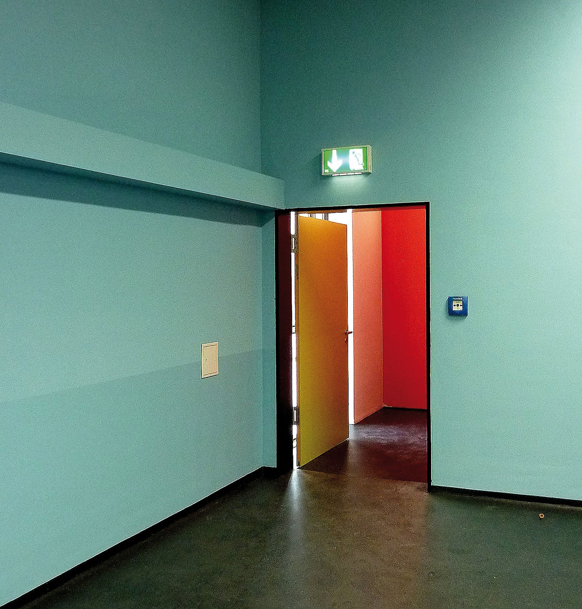 Altenwohnheim Farbgestaltung Innenansicht