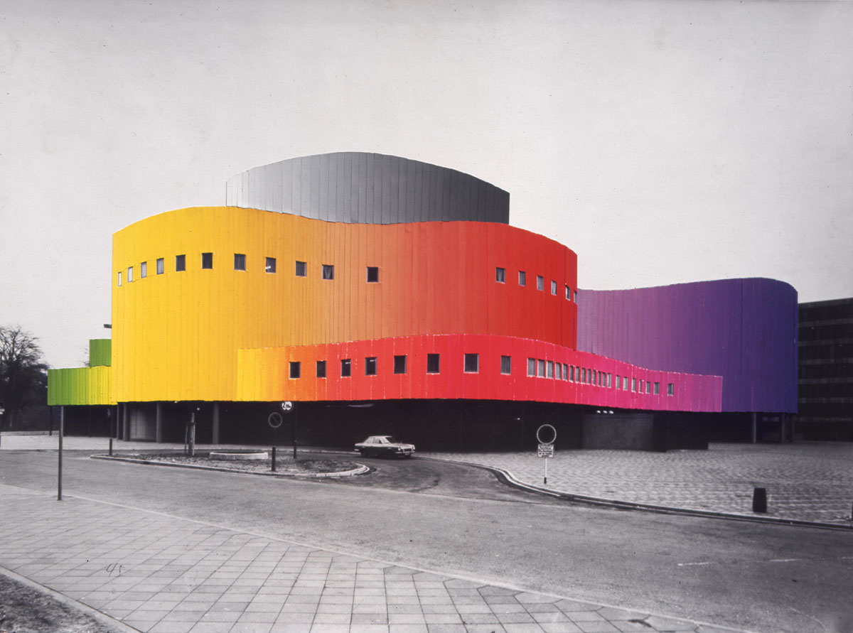 Farbentwurf für Schauspielhaus Düsseldorf Außenfassade