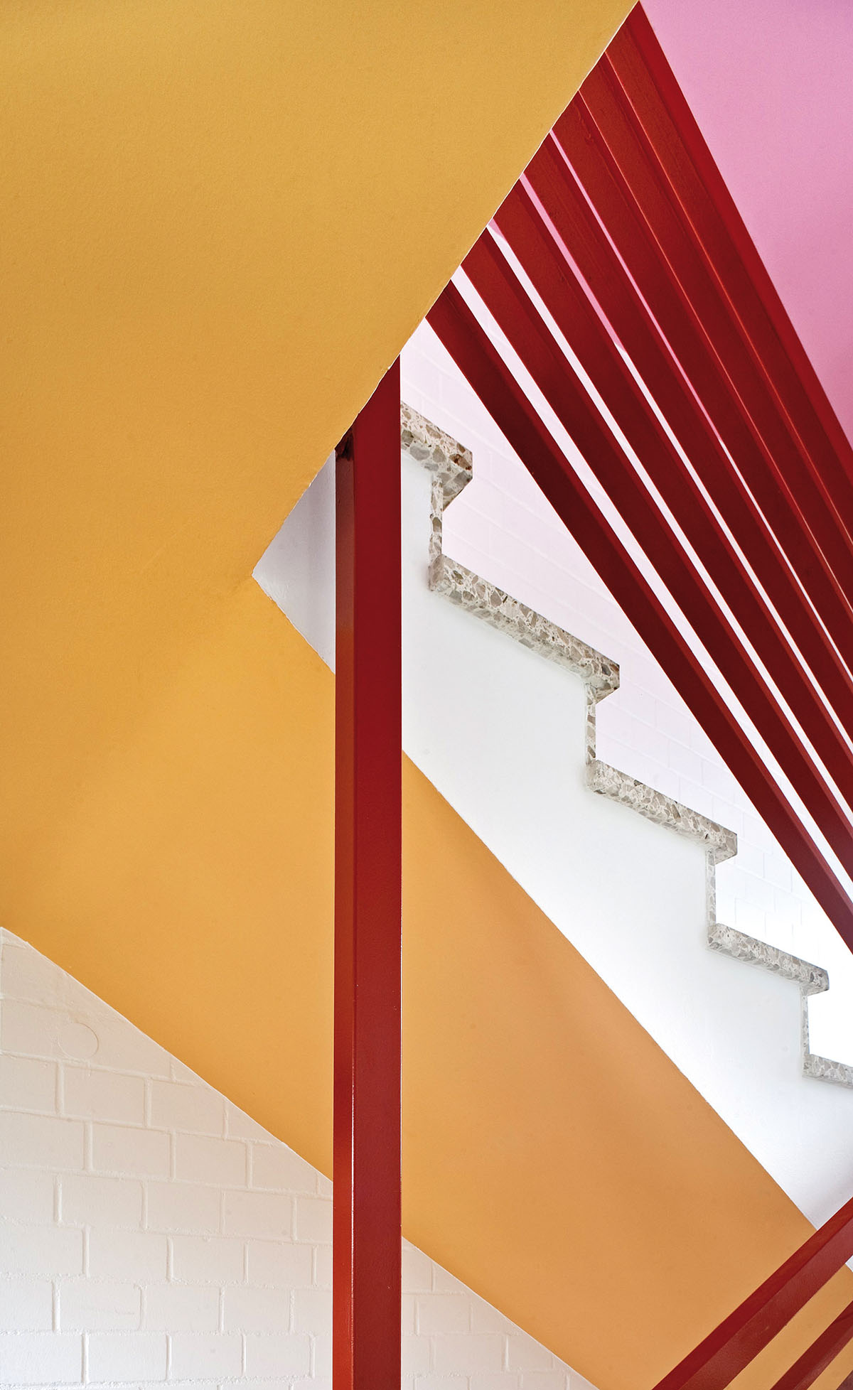 Studentenwohnheim Wuppertal Farbgestaltung Innenansicht