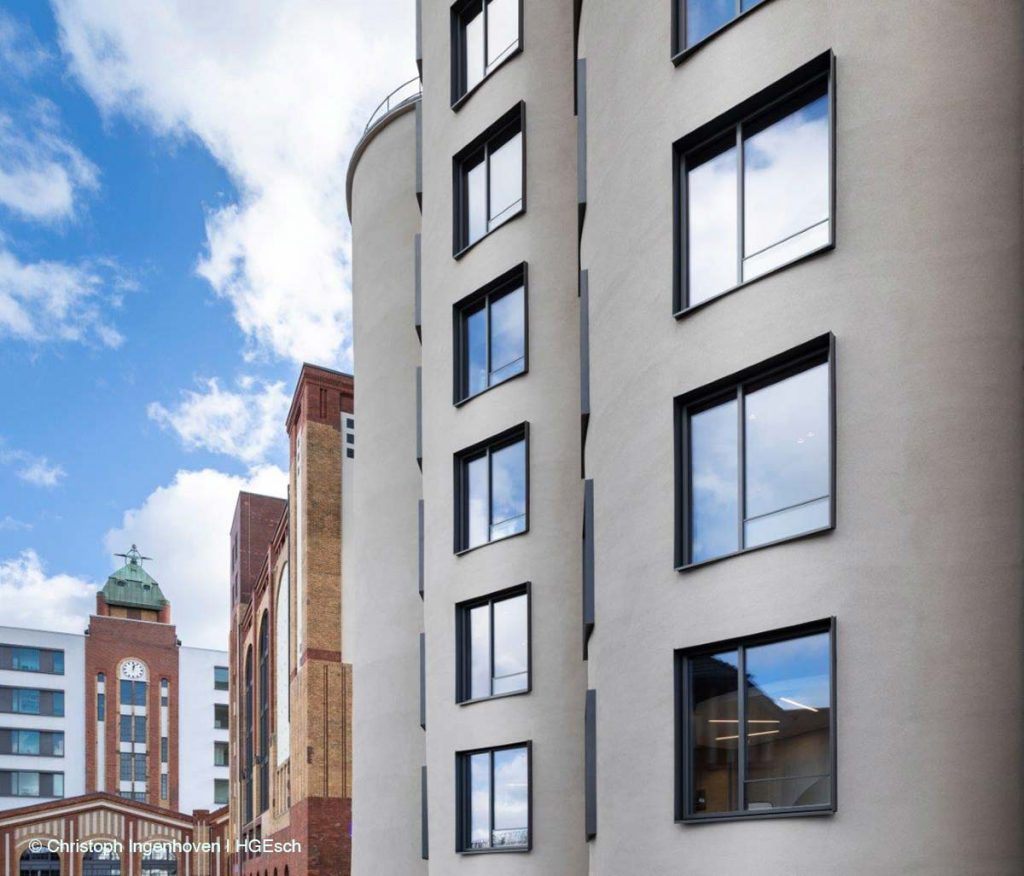 Plange Mühle Düsseldorf, Fassadengestaltung